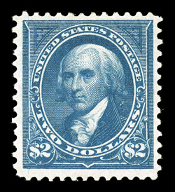 277, $2.00 Bright blue, well centered, bright color, o.g., lightly hinged, very fine 2000 PF certificate.