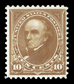 283, 10c Orange brown, Ty. II, bright fresh color, o.g., n.h., very fine 1995 PF certificate.