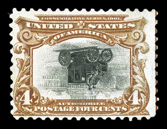 296a, 4c Pan-American, Center Inverted, a presentable unused example of this rare invert, centered to bottom left, but not objectionable so, neatly repaired at right including
a tiny portion of the top right corner added, a couple other trivial