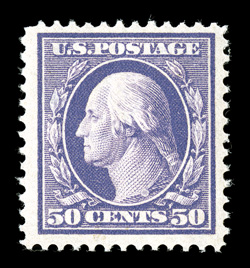 341, 50c Violet, nicely centered within extravagantly large margins, wonderfully fresh, o.g., never hinged, choice very fine 2008 PF certificate (VF 80).