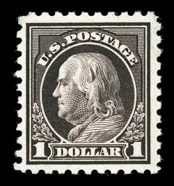 478, $1.00 Violet black, well centered within large margins, rich color, o.g., faintly hinged, very fine 1991 PF certificate.