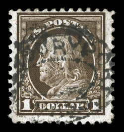 518b, $1.00 Deep brown, a completely sound example of this very scarce stamp, rich true color in this distinctive shade, better centering than typically found, large margins,
very fine for this 1994 PF certificate.