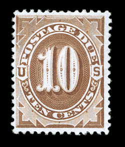 J5, 10c Brown, fresh mint single, brilliantly rich color on pristine white paper, o.g., mild h.r., very fine 1990 PF certificate.