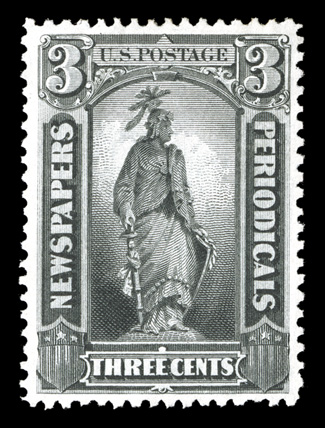 PR34a, 3c Gray black special printing on ribbed paper, without gum as issued, exceptionally well centered, quite fresh, extremely fine 2009 PF certificate.