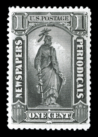 PR90, 1c Intense black, well centered within large margins, fresh color, o.g., n.h., very fine 2004 PF certificate.