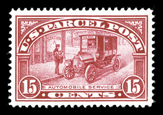 Q7, 15c Parcel Post, exceedingly well centered and margined, brilliantly fresh, o.g., n.h., extremely fine 2008 PSE certificate (XF 90 SMQ $350.00).