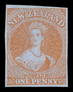 1d. red, unused without gum, good to very large margins and of fresh, bright, vibrant colour light vertical crease barely affecting the fine appearance of this attractive
stamp. R.P.S. Certificate (1933). Sc. 4 S.G. 4, £12,000. provenance: