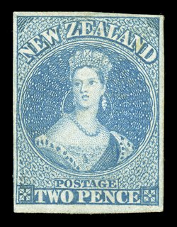 2d. pale blue on soft paper, unused without gum, good to large margins trace of thinning though of fine appearance. Sc. 8 S.G. 10, £1,100.