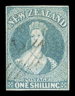 The balance of the issue, comprising 1d., 2d. shades (8 with a vertical strip of three, one single with L 8 c.d.s. of Akaroa), 6d. shades (8, one chestnut) and 1- shades (2),
generally with four margins all with faults though of generally goo