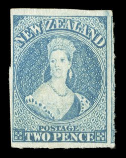 2d. pale blue showing roulettes at right and at foot, well centred with the design intact and fresh unused without gum. A fine and attractive example of this rare stamp.
R.P.S. Certificate (1934). Sc. 12c S.G. 51, £2,750.