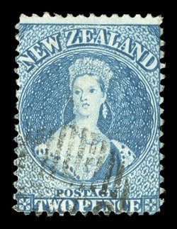 2d. dull deep blue, an attractive example with bars cancellation at foot leaving clear profile fine. Sc. 26 S.G. 96a, £475.