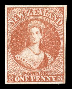1d. carmine-vermilion, fresh unused with large part original gum, good to large margins fine. Sc. 27 S.G. 97, £950.