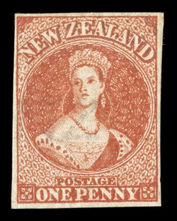 1d. carmine-vermilion, fresh unused with part original gum, good to large margins a couple of natural wrinkles, otherwise fine. Sc. 27 S.G. 97, £950.