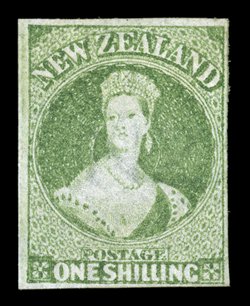 1- green, unused with large part original gum, a light bright shade with clear to large margins fine and most attractive. Odenweller (2006) and R.P.S. (2007) Certificates. Sc.
30 S.G. 100, £1,500. provenance: DuBois, May 2007