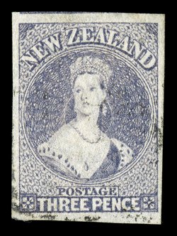 3d. lilac with good to very large margins showing trace of adjoining stamp at top, very lightly cancelled very fine. Sc. 33b var. S.G. 117a var.