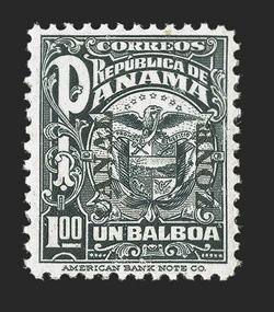 1924 5c-1B Arms of Panama unissued values cplt., five are left sheet-margin singles, strong rich colors, o.g. or tropicalized o.g., fine-very fine (CZSG
69.A-69.G).