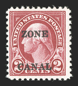 84b, 2c Carmine, Zone Canal overprint, 8.7mm spacing, o.g., never hinged, fine (CZSG 84b).