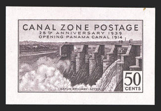 120P2-135P2, 1c-50c Commemoratives, small die proofs on India, all are full size, bright fresh colors throughout, a couple values with insignificant paper bend, 25c with tiny
natural thin speck, an extremely fine and handsome set one of only