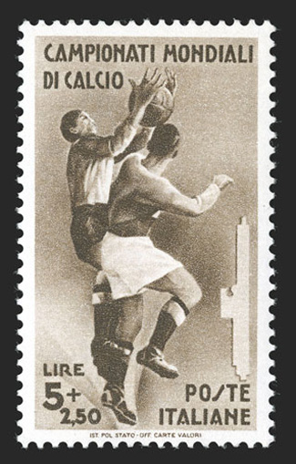 324-328, C62-65, 1934 20c-10L+5L 2nd World soccer championship, cplt., post office fresh and well centered, o.g., n.h., very fine set.