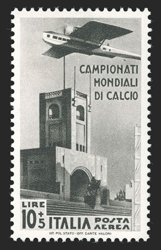 324-328, C62-65, 1934 20c-10L+5L 2nd World soccer championship cplt., fresh mint set, o.g., n.h., very fine.