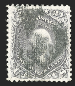 99, 24c Gray lilac, F grill, used, fairly well centered and margined, attractive color, very fine 1982 PF certificate.