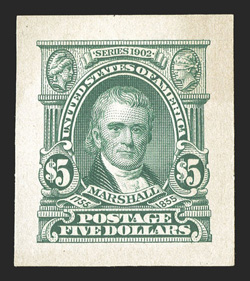 300P2a-313P2a, 1c-$5.00 1902-03 Regular issue, Panama-Pacific small die proofs complete, a handsome set of these immensely rare proofs, strong colors throughout, couple with
characteristic trivial mounting translucencies, very fine these proofs