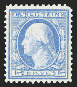 366, 15c Pale ultramarine on bluish paper, fresh mint example, with bright color and crisp paper, nicely centered, o.g., never hinged, very fine 1984 PF
certificate.