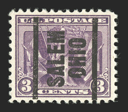 537a, 3c Victory, deep red violet, a wonderful used example of this very scarce and difficult shade, being exceptionally well centered within generous margins, which is unlike
nearly all other examples as these are normally quite off center, int