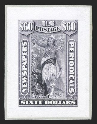 PR9-32P2, 2c-$60.00 Newspapers, small die proofs, complete set of 24 values from the Roosevelt album and still affixed to their original grey card backing, wonderfully fresh
and clean, extremely fine only 85 sets were produced.