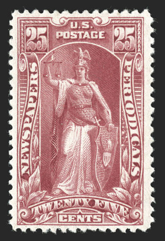 PR106, 25c Carmine, well centered, beautiful bright color on fresh white paper, o.g., lightly hinged, choice very fine 1991 PF certificate.