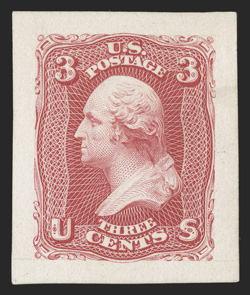 66P2a, 3c Lake, Panama-Pacific small die proof on wove, wonderfully bright and fresh, large even margins, extremely fine only five believed to exist 1984 PF certificate:
ex-Sapperstein.