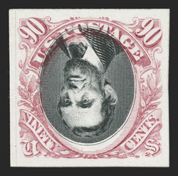 129aP4-122aP4, 15c-90c 1869 Pictorials, Centers Inverted, plate proofs on card, a beautiful complete set of these ever popular proof rarities, of which only 100 of each value
were printed, and even fewer in number still exist as complete sets to