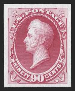 145P3-155P3, 1c-90c National Bank Note Co., plate proofs on India cplt., all with large margins including two with sheet margins, beautiful vibrant colors throughout, very
fine-extremely fine.