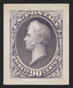 218P2a, 90c Purple, Panama-Pacific small die proof on yellowish wove, large balanced margins, strong color, very fine no more than five were produced 1992 PF
certificate.