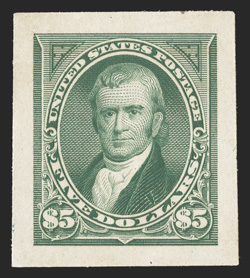 247P2a-263P2a, 1c-$5.00 Bureau issue, Panama-Pacific small die proofs on India cplt., with the 2c value being the Orange red (279Bd), all with full balanced margins, some have
just mild toning as usual, but overall much fresher than typically