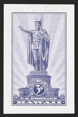 799P2, 3c Hawaii, small die proof on wove paper, a most attractive example of this very rare proof, wonderfully fresh and with large balanced margins, extremely fine
ex-Livingston.