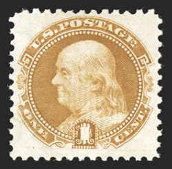 112, 1c Buff, exceptionally bright and fresh, well centered, o.g., lightly hinged, very fine 1989 PF certificate.