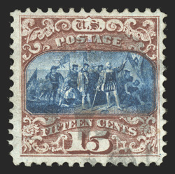 119, 15c Brown and blue, Ty. II, exceptionally well centered, strong colors, lightly cancelled, extremely fine 1994 PF certificate.