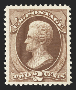 146, 2c Red brown, a gorgeous mint single that is remarkably well centered within lavishly large margins, sumptuously rich color, full o.g., lightly hinged, extremely fine a
gem Bank Note 1990 PF certificate.