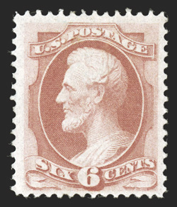 159, 6c Dull pink, bright and fresh, nicely centered, o.g., relatively lightly hinged, very fine 1989 PF certificate.