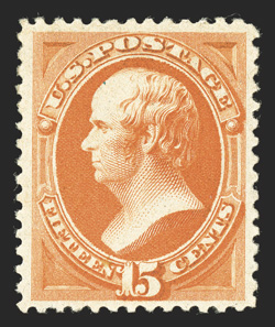 189, 15c Red orange, vibrant color, well centered and margined, o.g., lightly hinged, choice very fine 1988 PF certificate.