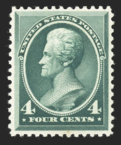 211, 4c Blue green, deep color, well centered, o.g., lightly hinged, choice very fine 1998 PF certificate.