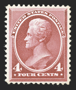 215, 4c Carmine, excellent centering, strong rich color, o.g., n.h., very fine 1988 PF certificate.