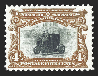 296, 4c Pan-American, very well centered within wide margins, strong rich colors, o.g., n.h. (trivial gum skip), extremely fine clear 1989 PF certificate.