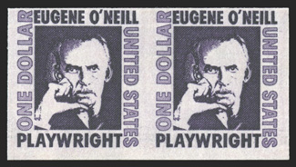 1305Cd, $1.00 Dull purple coil, imperforate, pair with deep color, o.g., n.h., fine a rare coil error 1990 PF certificate.