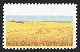 1506a, 10c Rural America, black and blue (engraving) omitted, fresh colors, o.g., n.h. (tiny gum skip), very fine clear 1990 PF certificate.