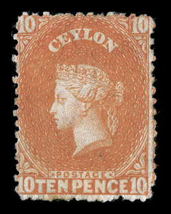 Perf 12½, 10d. dull vermilion, unused without gum, small light tone at foot, otherwise fine. R.P.S. Certificate (2007). Sc. 37 S.G. 38, £250.