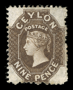 9d. brown, unused without gum, good color, fine. Rare. R.P.S. Certificate (2007). Sc. 42 S.G. 42, £1200.