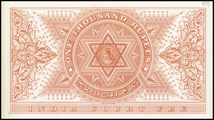 Queen Victoria 4a to 1,000R revenue stamped paper perforated Cancelled, a fantastic set of 196 virtually all different values of these revenues used for court documents,
printed by De La Rue and individually mounted on large pages, each on a 26