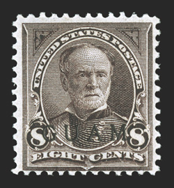 7 var., 8c Violet brown, with Special Printing overprint, strong rich color, o.g., lightly hinged, fine only 100 printed Special Surcharge handstamp and accompanied by a 1978
PF certificate.